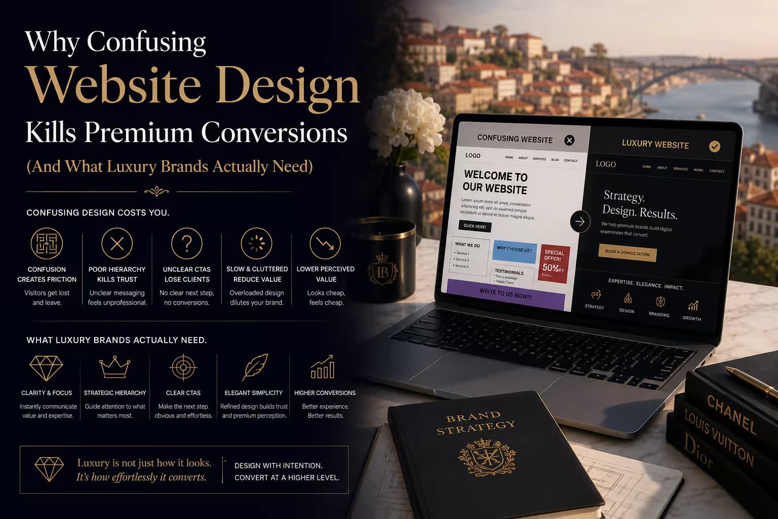 Why Confusing Website Design Kills Premium Conversions (And What Luxury Brands Actually Need)
