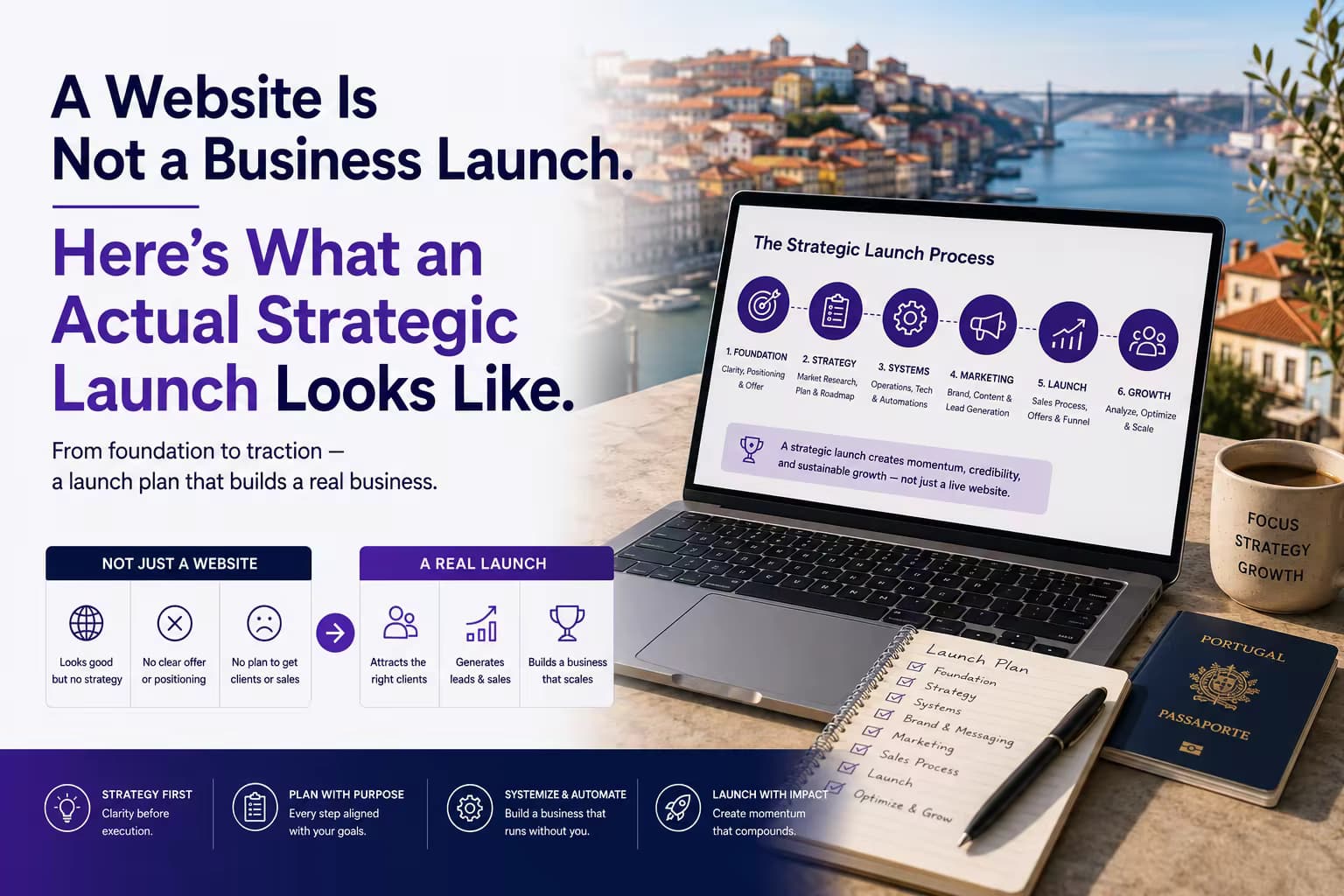 A Website Is Not a Business Launch. Here's What an Actual Strategic Launch Looks Like.