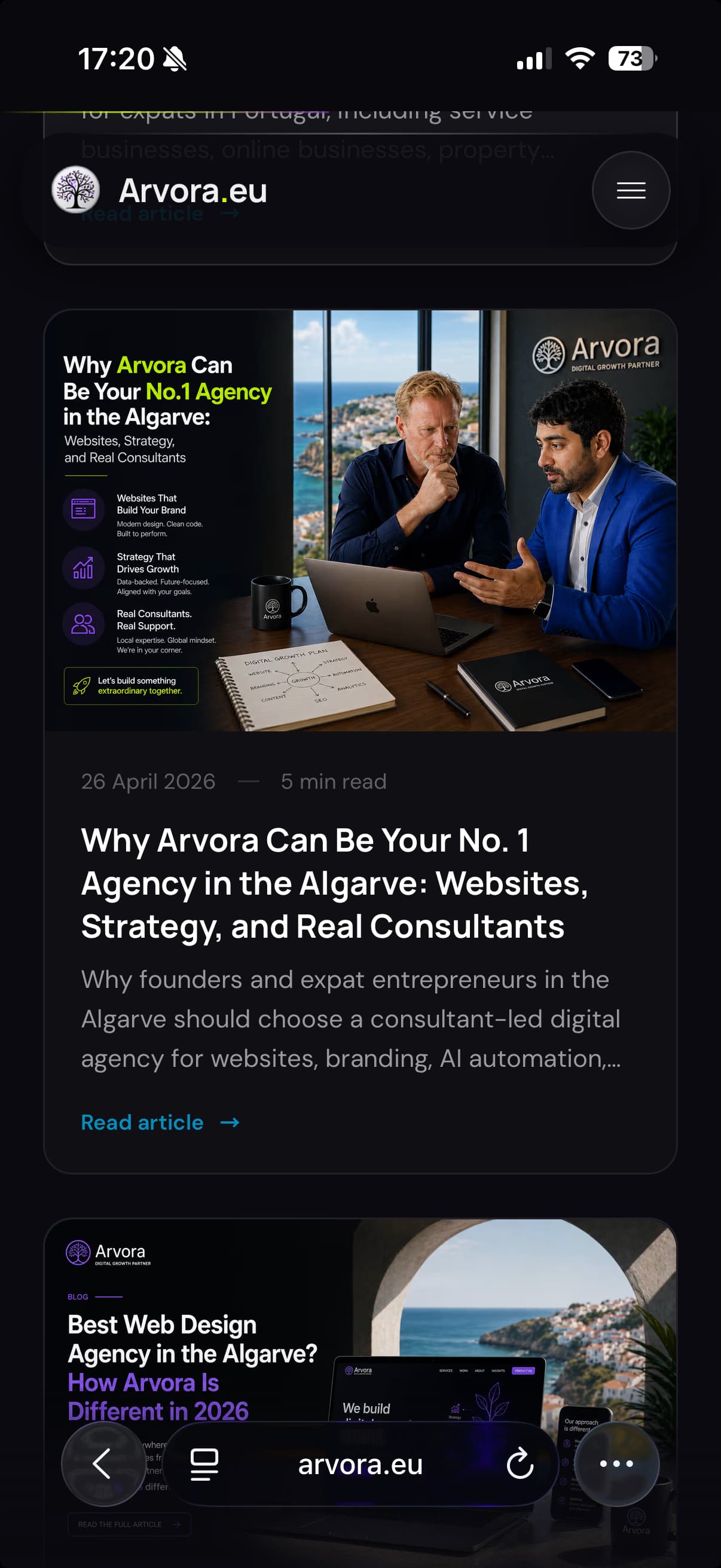 Founder business website concept